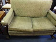 Two Seat Sofa with Large Ball and Claw Legs