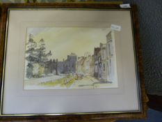 Simulated Walnut Framed Watercolour of the 