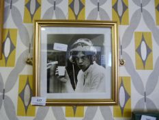 Gilt Framed Print of Mick Jagger