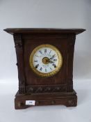 Fattorini & Sons of Bradford Faced Oak Framed Mantel Clock