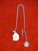 Nine Carat Gold Albert Chain with Gold Fob (Weight Approx 37g)