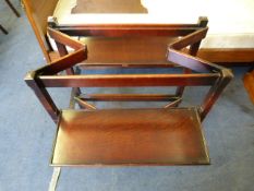 Folding Tea Trolley in Dark Oak