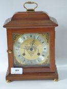 Small Mahogany Mantel Clock with Gilt Face
