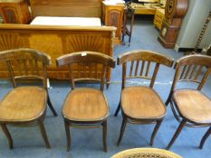 Set of Four Fischel Bentwood Chairs