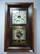 Painted Face and Front Wall Clock Marked C.R. Allen of Rye