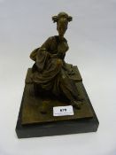 Bronze Study of a Geisha Girl