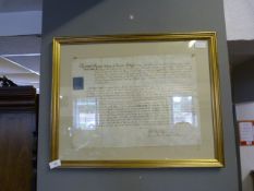 Framed Early Document