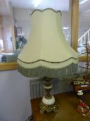 Marble and Brass Table Lamp