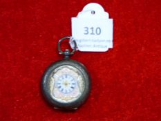 Ladies Decorative Silver Pocket Watch