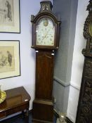 Pagoda Topped Eight Day Longcase Clock in Oak