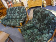 Ercol Two Seat Settee with Matching Chair