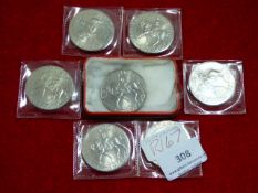 Six 1977 Crowns