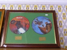 Two Framed Meatloaf Picture Discs 