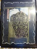 High Gloss Black Framed Oriental Style Print