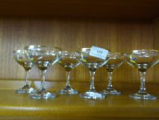 Set of Six Babycham Glasses