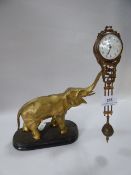 Elephant Mantel Clock