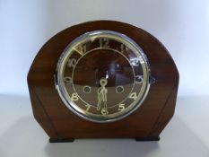 1940's Gong Strike Art Deco Mantel Clock