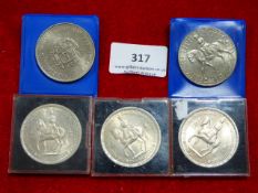 Five Assorted Crowns