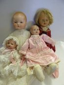 Box Containing AM Baby and Composition Dolls