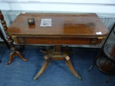 Regency Mahogany Tea Table With Faults