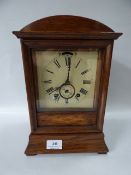 Rosewood Cased Chiming Mantel Clock