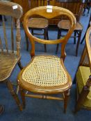 Victorian Bedroom Chair with Bergere Seat