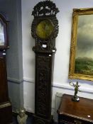Denickles Richmond Georgian Dark Carved Oak 1790's Longcase Clock