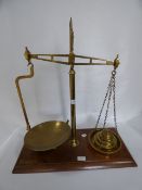 Large Set of Brass Balance Scales with Weights