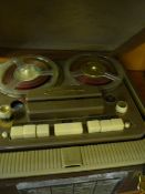 Reel-to-Reel Tape Recorder with Microphone
