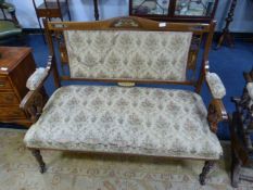 Rosewood Inlaid Two Seat Sofa
