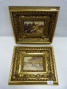 Pair of Gilt Framed Hunting Prints