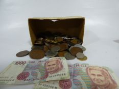 Box of Assorted Coinage and Banknotes