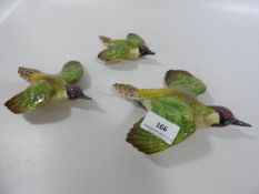 Three Beswick Woodpeckers
