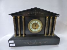 Black Slate Timepiece Mantel Clock