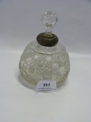 Glass Scent Bottle with Silver Collar