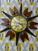 Anstey & Wilson Sunburst Clock