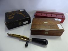 Collection of Two Boxes, a Money Box and a Mystery Item
