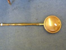 Copper and Wood Bed Warmer