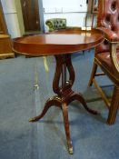 Lyre Based Occasional Table