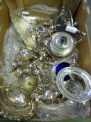 Box of Silver Plated Ware