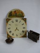 Grandfather Clock with a Painted Face With Parts