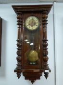 Mahogany Cased Vienna Wall Clock