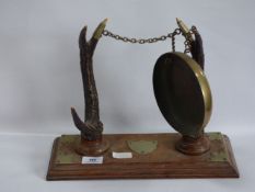 Dinner Gong with Antler Supports