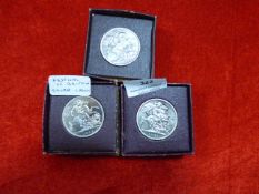 Three Silver Festival of Britain Coins