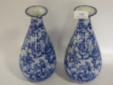 Pair of Losol Ware Blue and White Vases