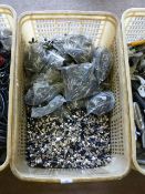 *Basket Containing a Large Quantity of Assorted Jack and Din Plug Connectors, BNC Connectors, Etc