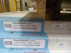 *Prema Bushboard Calacatta Marble Curved Worktop 3580mm by 650mm Ref:360030
