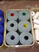 *Box Containing Twelve Cones of Knitting Wools