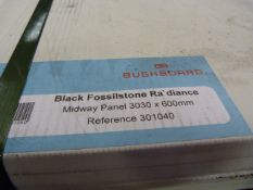 *Prema Bushboard Black Fossil Stone Radiance Midway Panel 3030mm by 600mm Ref:301040