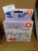 *Two Boxes Containing 144 Packs of Glassware Cleaning Products